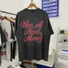 Hommes et femmes Hellstar Studios American Small Eyes Gazing Print Washed Old T-shirt ample à manches courtes pour hommes et femmes