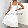 Casual Dresses Women New Sexy Backless A-Line Dresses 2021Fashion Spaghetti Strap Summer Beach Dress Casual Solid Sling Midi Dress Red Vestidos J230625