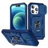 Étuis de téléphone colorés à fenêtre coulissante pour iPhone 15, 14, 14Pro, 13, coques de prévention avec support