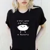 Women T koszule ja tylko ziemniczka urocza dla kobiet koszulka graficzna femme bawełny damski damski top kawaii harajuku sztuka