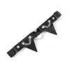 Sexy Elastic Leather Women Gothic Thigh Belt Leg Anklet Punk Goth Harajuku Black Triangle Heart Thigh Garter