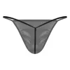 Hommes G Strings Sexy Mens Open But-back Underpants Satin Bulge Pouch Sissy Panties Lingerie G-string Strings Couleur Unie Taille Basse Sous-Vêtements