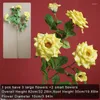 Dekorativa blommor Vackra rosgåva Silk Artificial With Stem Long Branch For Vase Home Decor Vintage Wedding Decoration Fake Plants Val