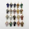 Medallones de moda de buena calidad, colgante de hongo de piedra preciosa Natural para la fabricación de joyas, collar, accesorios de amuleto, 20 piezas 230621