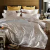 Conjuntos de cama para casa conjunto de capa de edredon jacquard dourado escuro 4 pçs/conjunto roupa de cama luxuosa roupa de cama
