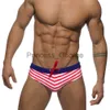 Herrbadkläder Ny sommarbadkläder randiga män baddräkt sexig låg midja badstammar mode male baddräkt strand shorts zwembroek heren x0625 x0625 x0625 x062