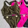 Luxe Designer Vrouwen Tankini Set Badmode Sexy Gevoerde Badpakken Charm Girl Strand Bh Brefs Split Badpakken