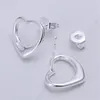 Stud Earrings Pretty Charms 925 Sterling Silver Fine Heart Studs For Women Party Wedding Christmas Gifts Street All-match Jewelry