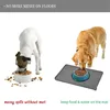 kennels pennen Siliconen Hond Kat Kom Mat Non-stick Huisdier Fontein Lade Waterdicht Voedsel Pad Puppy Honden Voeden Drinken Mat Gemakkelijk Wassen Placemat 230625