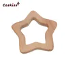 Baby Tanders Toys Cosskiss 10st Handmade Beech Wood Star Teether Baby Ting Toys Diy Crafts Pendant Tuggbar PACIFIER -kedja Tillbehör 230625