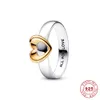 925 Silver Ring Women's Flash Rose Golden Sun and Moon Ring Color Plant Cluster Open Eagles smycken Gratis leverans