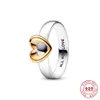 925 Silber Ring Damen Flash Rose Golden Sun and Moon Ring Farbe Plant Cluster Open Eagles Schmuck Kostenlose Lieferung