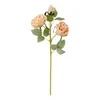Fleurs Décoratives 1 Branche Fleur Artificielle Pas D'Arrosage Faux Arrangement Imitation Rose