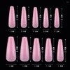 Faux Ongles Pure Bonbons Couleur Ballet Nail Tip Extension Formes Français Acrylique Mix Taille Pleine Couverture Conseils Faux