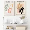 Peintures Matisse Abstrait Affiche Boho Corail Herbe Art Imprimer Plante Tons Chauds Toile Peinture Nordique Mur Photo Salon Décor À La Maison 230625