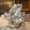 43 cm vraie vie mignon blanc léopard Lion jouets en peluche peluche forêt Simulation Animal poupée enfants enfants dessin animé cadeau d'anniversaire