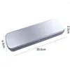 Supplies High Quality Simple Silver Pen Box Single Layer Pencil Storage Case Stationery