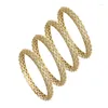 Bileklik 4pcs Gold Charm Kadın Erkek Kız Etiyopya Dubai Arap Afrika Açılabilir Bangles Düğün Takı Melv22