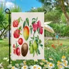 2st, Frukter Garden Flag 12 Inchx18 Inch Vertical Double Sided Welcome Flower Garden Flag för säsongsgård utomhusdekoration