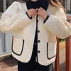 Trench da donna stile coreano giacca imbottita con motivo a rombi allentati tutto-fiammifero cappotto da donna a maniche lunghe autunno inverno camicette da donna