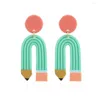 Dangle Earrings Elegant Temperament Long U-shaped Soft Clay Pencil For Women Fresh Versatile Geometry Earring Wedding Accessory