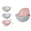 Bowls 1 Pcs Milieuvriendelijke Grote Kom Vierkante Tarwestro Fruit Salade Noten 3 Kleur Keuken Servies Soja Snack Container