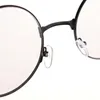 Armações de óculos de sol Moda Óculos redondos redondos superdimensionados Vintage Retro Óculos de ouro Armação de metal Lente transparente Nerd Geek Eyewear