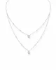 Halsband Jankelly Fashion Luxury Mother Pendant White Stone Wedding Pendant Long Chain New Energy Necklace For Woman