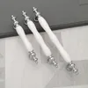 Pure White Ceramic Handle Kitchen Cabinet Handles Cupboard Door Pulls Drawer Knobs Gold Style Zinc Furniture Handle Hardware