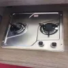 Stainless Steel 2 Burner Gas Stove Cooker 380*360*110mm Boat Caravan RV GR-L02