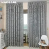 Gordijnen Napearl Home Decoratie woonkamer gordijnen raambehandelingen jacquard bladontwerper grijs gordijn voor keuken slaapkamer