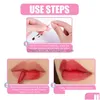 Brillage à lèvres 20pcs / set microbrush de longue date étanche de brosses jetables imperméables en coton rouleaux à lèvres cigarette coréenne
