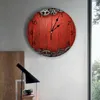 Wall Clocks Gear Wooden Board Home Decor Modern Kitchen Room Bedroom Living Clock