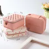 Jewelry Pouches Women's Mini Earring Ring Box Travel Case Organizer Display With Zipper Leather Gift Boxes For Women