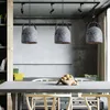 Kolye lambaları Modern minimalist çimento lambası iç İskandinav yaratıcı retro led gri oturma odası yemek salonu yatak odası