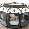 Mats Portable Pet Cage Folding Pet Tent Outdoor Dog House Octagon Cage For Cat Indoor Playpen Dog Accessories Pet Supplies Pet Bed