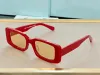 OW40004U óculos de sol masculinos e femininos da moda, óculos de armação quadrada simples, estilo popular, lente, laser, caixa protetora UV400 de alta qualidade