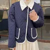 Trench da donna stile coreano giacca imbottita con motivo a rombi allentati tutto-fiammifero cappotto da donna a maniche lunghe autunno inverno camicette da donna