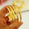 Bangle Luxury Dewelry Simple и дизайн модного песчаного золота женского / толстого браслета подарок MELV22