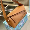 Lady Geometry Puzzle Hobo Bag Geometric Solid Sholdlen Bag Designer 7a Soft Cowhide Underarm Bag