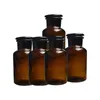 Storage Bottles 30/60/125/250/500ml Brown Wide-Mouth Reagent Bottle Jar Lab Supplies Refillable