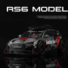 Diecast Model car 1/24 RS6 Avant DTM Modified Model Car Diecast Miniature Metal Car Collection Sound Light Toy Vehicle Toys For Boys Child Gift 230621