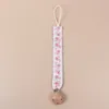 Newborn Pacifier Chain Embroidery Lace Pacifier Holders Clips Anti-drop Tooth Glue Anti-loss Chain Prevent Falling Teether Chains Beech Teaser Kids Toys BC830