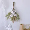 ドライフラワー天然花束ユーカリ綿草草の北欧吊り壁の装飾人工植物の贈り物の家の装飾