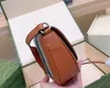 Fashion Designer Women Saddles bag Luxury Classic Retro red and green striped elements Women Shoulder Bag Handbag Wallet Original Box Genuine Leather Messenger