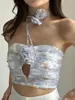 Женские танки летние женские женские y2k halter crop cami tops sexy без рукавов с открытой спиной с выреза