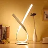 Table Lamps Modern LED Dimmerable Lamp Desk Reading Baby Room Night Light Living Bedroom Decoration EU/US Plug