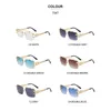 Lunettes de soleil pour hommes à double faisceau pour femmes mode léopard sans cadre bords coupés marques de lunettes de soleil de marque Womens fashion shades