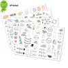 Wedding Bliss Stickers Waterproof Removable Flat Sticker Love Sticker Engagement Package Leaves Eucalyptus Pattern Lovely 4pcs