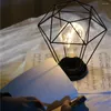 Tischlampen Xsky Nordic Retro Lampe Schwarz Eisen Minimalist Kupferdraht Nachtlicht Kreative 3D Vintage Schmiedeeisen Batteriebetrieben